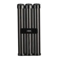 LUBINSKI 3 Tube Cigar Tube Humidor Genuine Carbon Fiber Aluminum Alloy Cigar Moisturizing Tube Case Packed by Nice Gift Box (Black)