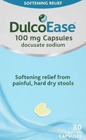 Dulcoease 100mg Capsules, 30 Count , for Hard Stool Softener