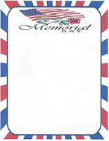 Memorial Day Stationery Printer Paper 26 Sheets