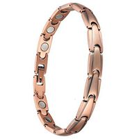 VITEROU Womens Pure Copper Magnetic Therapy Anklet with Healing Magnets for Feet and Ankles Arthritis and Carpal Tunnel,11 Inches