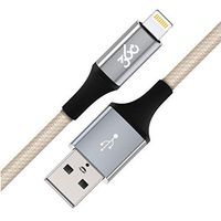 360 Electrical 360650-GD Habitat 4ft Premium Braided Charging Cable with Lightning Connector - MFi Certified for iPhone and iPad - Modern-Gold