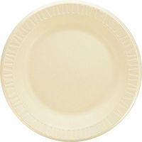 Dart 10PHQR 10.25 in Honey Laminated Foam Plate (Case of 500)