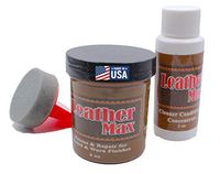 Furniture Leather Max Refinish and Restorer Kit / 4 Oz Restorer / 2 Oz Conditioner / 1 Sponge (Leather Repair) (Vinyl Repair) (Dark Brown)