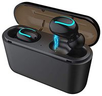 Wireless Ear-Buds, Bluetooth 5.0, Easier Pairing, Longer Distance, Best Sound Quality, Sweat-Proof Design, 20 Hours Play time, Storage case for Charging.
