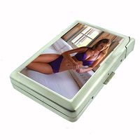 Dutch Pin Up Girls Netherlands D7 Cigarette Case Lighter Smoking King Size Cigarettes Silver Metal Wallet 4" X 2.75" RFID Protection