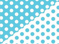 Turquoise Polka Dot 24"x417' Gift Wrap Recycled Counter Roll (Reversible) (1 Roll) - Gift WrapS-A6195H24