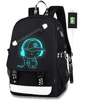 Luminous Backpack Boys,Lumcissy Anime School Bag,Unisex Fashion Black Daypack