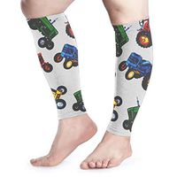 Calf Compression Sleeves 1 Pair Tractors Pattern Sport Elasticity Calf Compression Socks for Men & Women