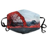 VTWG Lava-Magma-Volcanic-Eruption-Glow Washable Reusable Safety Mask, Stylish Polyester Adolescent Couple Dust-Proof Adjustable Earrings