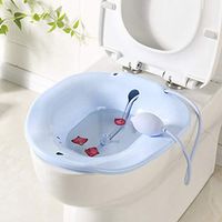 Sitz Baths for Hemorrhoids Fits Most Standard and Elongated Toilets Bedside Commodes BPA Free,Blue