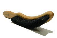 Valentino Garemi Traditional Hat Cleaning Brush | Remove Dust, Dry Stains, Rain Spots, Sweat Marks, Pet or Human Hair | Genuine Boar Hair Made in Germany (Black Bristles)