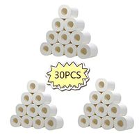 YUNIAO White Toilet Paper Toilet Roll Tissue Roll Pack of 10 3Ply Paper Towels Tissue,Hollow Replacement Roll Paper Print Interesting Toilet Paper Table Kitchen Paper (C:30PCS)
