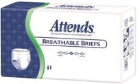 Attends® Incontinent Brief Tab Closure Disposable Heavy Absorbency White Regular 44-54 Inch Waist/Hip CS/72
