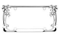 Cruiser Accessories Chrome 19003 Palm Tree License Plate Frame