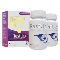 RestUp Fast-Acting Sleep Aid, Non-Habit Forming, Melatonin, Magnesium, 5-HTP, L-Theanine, As Seen on Netflix, 2-Pack (30 Ct Each)