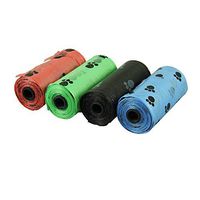 Trash Bags Disposable Garbage Bags Puppy Footprint Trash Bags 15Pcs Set for Office/Home/Waste Bin (Multicolor)