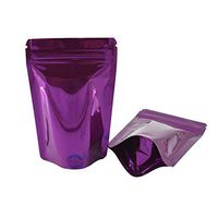 100 Pcs Colorful Stand Up Zip Lock Bags Pouch,Mylar Aluminum Foil Standing Zipper Plastic Pouches Bags Bottom Gusset Pouch Keep Aroma Zip Lock Bags (Purple, 18x26x4 cm(7.09"x10.24"x1.57"))