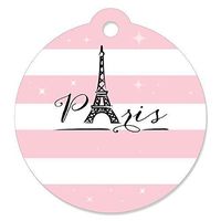 Paris, Ooh La La - Paris Themed Baby Shower or Birthday Party Favor Gift Tags (Set of 20)