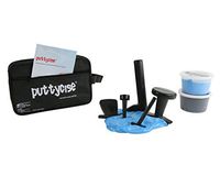 CanDo 10-2852 Puttycise Theraputty Tool, 5-Tool Set with 2 x 1 lb, Putties Blue and Black with Bag