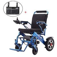 GUTYRE Foldable Electric Wheelchair with Storage Bag,Automatic Lightweight Mobility Aid,Electric Power or Manual Manipulation Wheelchair for Elderly, 25kg
