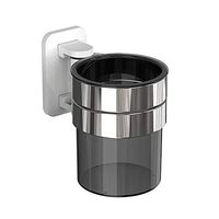 Nordic Style Screw-Free Hair Dryer Rack Wall Mount, Simple Plastic Hair Dryer Holders, Large Capacity Cylindrical Shower Organizer for Bathroom(White) (Color : White)