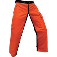Forester Chainsaw Safety Chaps with Pocket, Apron Style (Long 40", Orange)