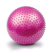 Massage Ball Scrub Explosion-Proof Pregnant Women Fitness Yoga Balance Ball with Pump, Pink