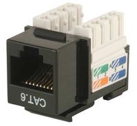 Datacom Jack, Cat6, Punch Down, Black