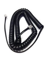 The VoIP Lounge Replacement 12 Foot Handset Curly Cord for Norstar T7316E T7208 T7100 Phone Charcoal Black