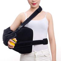 JIN Universal Arm Sling Shoulder Abduction Sling with Pillow & Exercise Ball Adjustable Rotator Cuff and Elbow Support Fits Left and Right Hand,B,Rightarm
