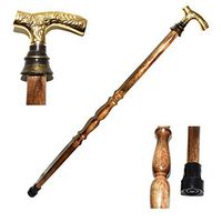 Nautical World Derby Solid Brass Handle with Wooden Walking Stick -Affordable Gift! Item, Affordable Gift Decorative Walking Cane Fashion Statement for Men/Women/Seniors/Grandparents! Item New Year G