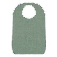 Adult Sized Terry Bib with Hook & Loop Closure - 3 Pack - Forest Green