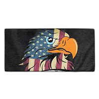 4th Of July USA Eagle Microfiber Multi-Purpose Cleaning Towels Perfect for Kitchens, Dishes, Car, Dusting, Drying Rags, 11.8 × 27.5 Inches