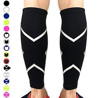 Beister 1 Pair Calf Compression Sleeves for Women & Men, Footless Shin Splint Leg Support Socks for Pain Relief, Recovery, Running, Travel, Cycling Nurse, Medium