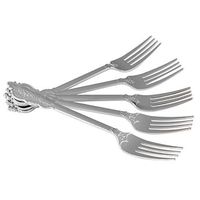 Luxe Party P-1010-SR Venetain Silver Plastic Forks, One Size