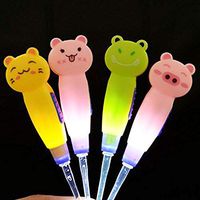 4 Pcs Kids Baby Safe LED Lighting Ear Pick Spoon Earwax Curette Tweezer Ear Spoon Remover Cleaning Tool