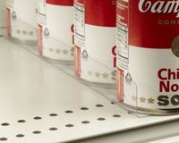 Stick On Gondola, Wood or Glass Shelf Dividers with Self Adhesive Tape - 1" H X 12" L - 100 Pack