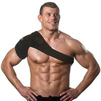 Shoulder Support Brace - Light Adjustable Athletic Sports Compression Sleeve with Ice Pack Pocket- Universal Men and Women Padded Support - Impingement and Immobilization for Pain Relief