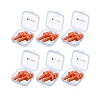 Silicone Ear Plugs, 6 Pairs Waterproof Reusable-Noise-Reduction-Ear-Plugs for Sleeping Swimming Shooting Hunting with Carry Cases by LaKayee