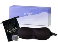 LOVSPA Sleep Eye Mask, Black, with 2 Pairs Soft Foam Ear Plugs Comfortable Unisex Sleep Mask | Ideal for Students,Travel, Yoga & Meditation Enjoy Restful Sleep Now!