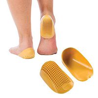 Tuli's Classic Heel Cups (2-Pairs), Shock Absorption and Cushion Inserts for Plantar Fasciitis and Heel Pain Relief, Yellow, Regular
