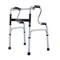 Walking aids YXGH@ Standard Walkers Old Man Walker Standing Walker/Lower Leg Walking Walker/Standing Frame Aluminum Alloy Disabled Adjustable Height Foldable Walking Bracket Walking