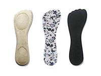 Wesell 3 Pack Insole for High Heels,Provide Heel Pain Relief, Comfortable Heel Inserts, Plantar Fasciitis, Heel Spurs, 3/4 High Heel Pain Relief Insoles Shoe Pads