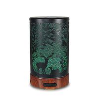 Essential Oil Diffuser ASAWASA Aroma Mist Humidifiers For Bedroom Home Office Yoga,Metal Aromatherapy Diffusers with Waterless Auto Shut-Off Protection 7Colors Changed LED Nightlight(Deer)