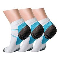 Compression Running Plantar Fasciitis Socks for Men & Women - Low Cut Cushion Socks Fit for Athletic,Travel, Sports, Medical