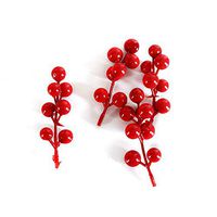 Riverbyland 2.4" Christmas Gift Wrapping Artificial Red Berries 20 PCS