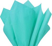 Flexicore Packaging Bright Turquoise Gift Wrap Tissue Paper | Size: 15 Inch X 20 Inch | Count: 10 Sheets | Color: Bright Turquoise