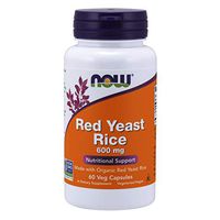 NOW Supplements, Red Yeast Rice 600 mg, Made with Organic Red Yeast Rice, 60 Veg Capsules