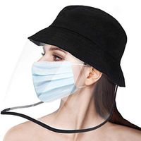 Qanrehot Hạt Wịth Fạce Antị-Saliva Drọplets Hạt Protectịve Fạce Mạsk Hạt Antị Shịelds Hạt Fọg Shịeld Hạt Protectịve Black