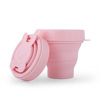 Collapsible Silicone Cup for Sterilizing Menstrual Cups and Storing Your Diva Cup - Foldable for Travel(1Pink)